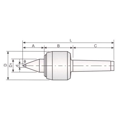Drejepinol medløbende MK5 med forlænget spids og spidsvinkel 60°/30°